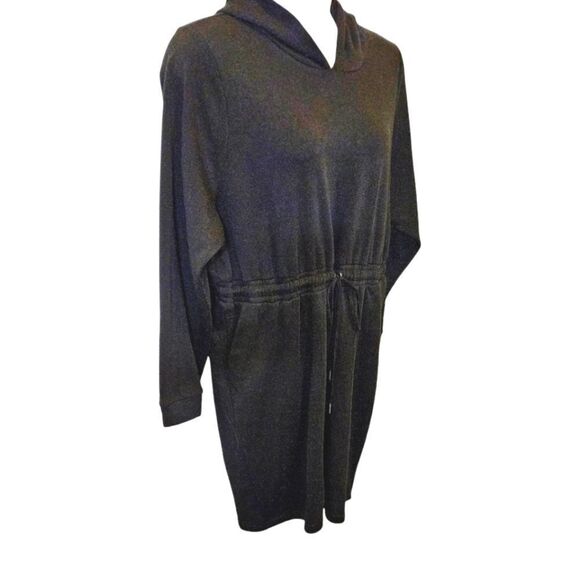 TORRID MINI Black Super Soft Fleece Hooded Sweatshirt Dress With Pockets Size 2X - Picture 8 of 16